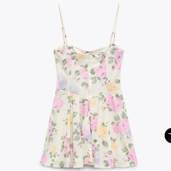 NWT Zara Floral Corset Bustier Dress size S - Picture 16 of 16